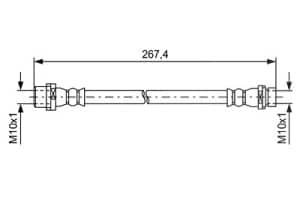 Bosch Bremsschlauch [Hersteller-Nr. 1987481583] für BMW