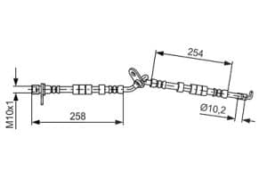 Bosch Bremsschlauch [Hersteller-Nr. 1987481597] für Mazda
