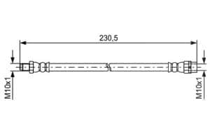 Bosch Bremsschlauch [Hersteller-Nr. 1987481599] für BMW