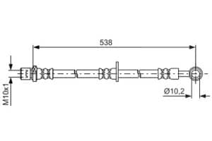Bosch Bremsschlauch [Hersteller-Nr. 1987481605] für Subaru