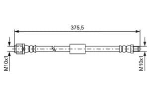 Bosch Bremsschlauch [Hersteller-Nr. 1987481608] für Mercedes-Benz