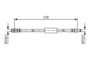 Bosch Bremsschlauch [Hersteller-Nr. 1987481618] für BMW