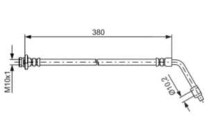Bosch Bremsschlauch [Hersteller-Nr. 1987481623] für Nissan