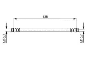 Bosch Bremsschlauch [Hersteller-Nr. 1987481625] für Renault