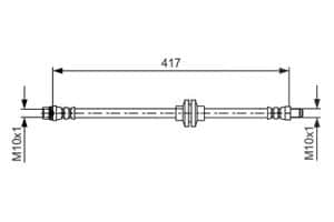 Bosch Bremsschlauch [Hersteller-Nr. 1987481626] für Dacia