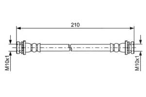 Bosch Bremsschlauch [Hersteller-Nr. 1987481628] für Nissan