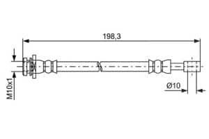 Bosch Bremsschlauch [Hersteller-Nr. 1987481630] für Fiat