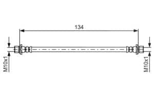 Bosch Bremsschlauch [Hersteller-Nr. 1987481637] für Toyota