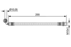 Bosch Bremsschlauch [Hersteller-Nr. 1987481647] für Lexus