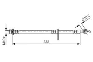 Bosch Bremsschlauch [Hersteller-Nr. 1987481654] für Toyota
