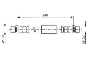 Bosch Bremsschlauch [Hersteller-Nr. 1987481666] für Citroën