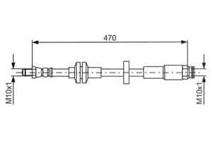 Bosch Bremsschlauch [Hersteller-Nr. 1987481672] für Alfa Romeo