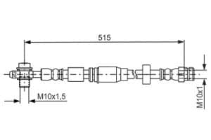 Bosch Bremsschlauch [Hersteller-Nr. 1987481673] für Seat