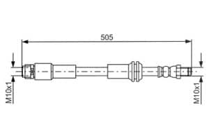 Bosch Bremsschlauch [Hersteller-Nr. 1987481675] für Mercedes-Benz