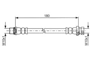 Bosch Bremsschlauch [Hersteller-Nr. 1987481682] für Renault