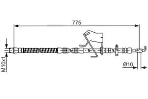 Bosch Bremsschlauch [Hersteller-Nr. 1987481684] für Citroën