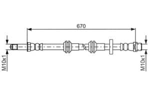 Bosch Bremsschlauch [Hersteller-Nr. 1987481689] für Audi