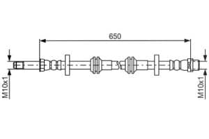 Bosch Bremsschlauch [Hersteller-Nr. 1987481690] für Audi