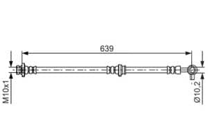 Bosch Bremsschlauch [Hersteller-Nr. 1987481696] für Nissan
