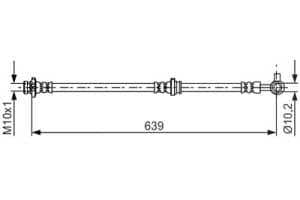 Bosch Bremsschlauch [Hersteller-Nr. 1987481697] für Nissan