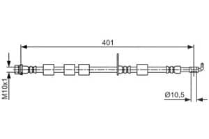 Bosch Bremsschlauch [Hersteller-Nr. 1987481700] für Ford
