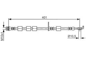Bosch Bremsschlauch [Hersteller-Nr. 1987481701] für Ford