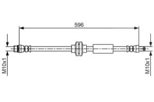 Bosch Bremsschlauch [Hersteller-Nr. 1987481708] für Opel