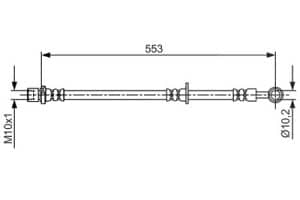 Bosch Bremsschlauch [Hersteller-Nr. 1987481709] für Subaru