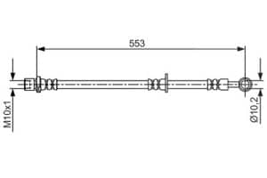 Bosch Bremsschlauch [Hersteller-Nr. 1987481710] für Subaru