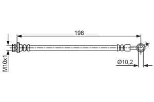 Bosch Bremsschlauch [Hersteller-Nr. 1987481713] für Nissan
