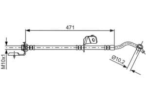Bosch Bremsschlauch [Hersteller-Nr. 1987481715] für Hyundai