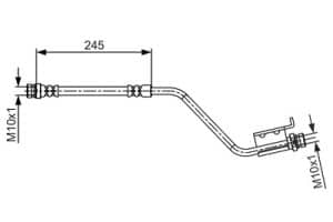 Bosch Bremsschlauch [Hersteller-Nr. 1987481717] für Hyundai