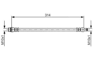Bosch Bremsschlauch [Hersteller-Nr. 1987481718] für Dacia