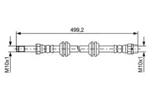 Bosch Bremsschlauch [Hersteller-Nr. 1987481727] für BMW