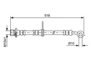 Bosch Bremsschlauch [Hersteller-Nr. 1987481730] für Honda