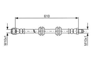 Bosch Bremsschlauch [Hersteller-Nr. 1987481744] für Mercedes-Benz