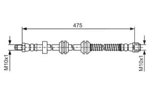 Bosch Bremsschlauch [Hersteller-Nr. 1987481A01] für Mercedes-Benz