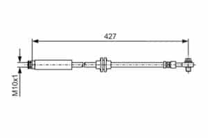 Bosch Bremsschlauch [Hersteller-Nr. 1987481A47] für Opel