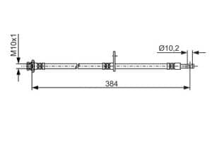 Bosch Bremsschlauch [Hersteller-Nr. 1987481A54] für Suzuki