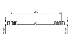 Bosch Bremsschlauch Hinterachse [Hersteller-Nr. 1987476309] für VW