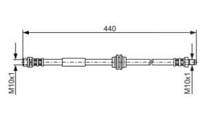 Bosch Bremsschlauch Hinterachse [Hersteller-Nr. 1987476808] für Mini