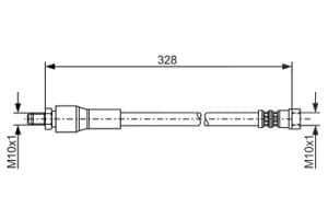 Bosch Bremsschlauch Hinterachse [Hersteller-Nr. 1987481001] für Mercedes-Benz