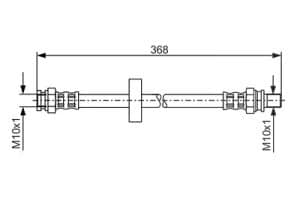 Bosch Bremsschlauch Hinterachse [Hersteller-Nr. 1987481180] für Smart