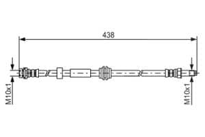 Bosch Bremsschlauch Vorderachse [Hersteller-Nr. 1987476181] für Ford