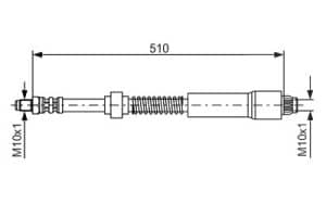 Bosch Bremsschlauch Vorderachse [Hersteller-Nr. 1987476675] für Peugeot