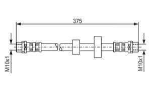 Bosch Bremsschlauch Vorderachse [Hersteller-Nr. 1987476698] für VW