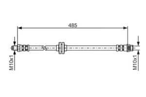 Bosch Bremsschlauch Vorderachse [Hersteller-Nr. 1987476827] für Renault