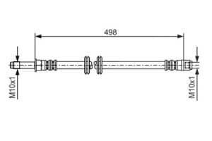 Bosch Bremsschlauch Vorderachse [Hersteller-Nr. 1987481006] für Mercedes-Benz