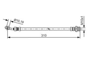 Bosch Bremsschlauch hinten links [Hersteller-Nr. 1987481417] für Kia