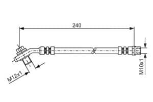 Bosch Bremsschlauch hinten links+rechts [Hersteller-Nr. 1987476332] für Audi